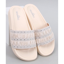 Chanclas de mujer Diakis Beige 1