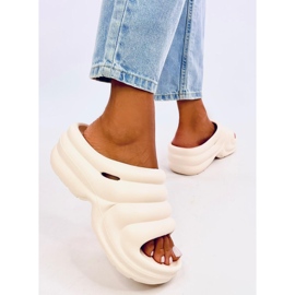 Brassie Chanclas de espuma Beige con plataforma - beige claro 5