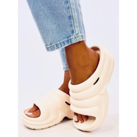 Brassie Chanclas de espuma Beige con plataforma - beige claro 3