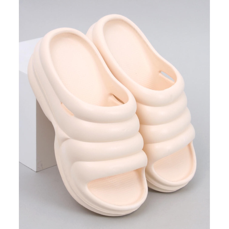 Brassie Chanclas de espuma Beige con plataforma - beige claro 1