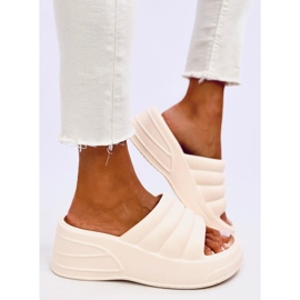 Diames Sandalias cuña espuma beige 4