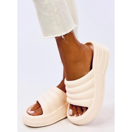 Diames Sandalias cuña espuma beige 3