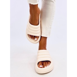 Diames Sandalias cuña espuma beige 2