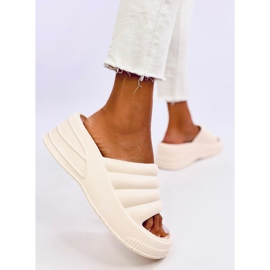 Diames Sandalias cuña espuma beige 5