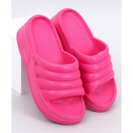 Sandalias cuña Diames espuma fucsia rosado 1