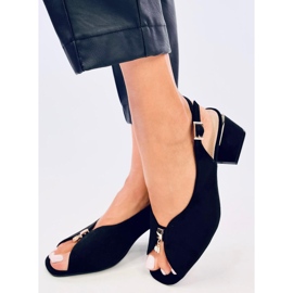 Sandalias tacón Floris negro 2