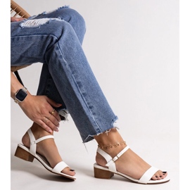 Sandalias tacón bajo blancas Basina blanco 1 Sandalias tacón bajo blancas Basina blanco 1