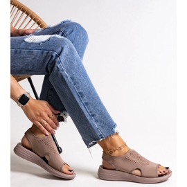 Sandalias de plataforma marrones de Rawia marrón 1