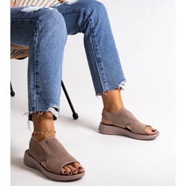 Sandalias de plataforma marrones de Rawia marrón 3