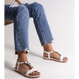 Sandalias Izodora trenzadas blancas blanco 3