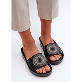 Chanclas Mujer Piel Con Adorno S.Barski KV27-019 Negro 5