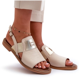 Zazoo 40385 Sandalias Mujer Piel Beige 9
