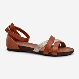 Zazoo 40225 Sandalias Planas Piel Marrón 3