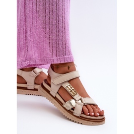 Zazoo 50103 Sandalias Mujer Piel con Plataforma, Beige 5