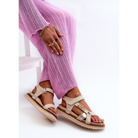 Zazoo 50103 Sandalias Mujer Piel con Plataforma, Beige 6