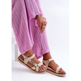 Zazoo 50103 Sandalias Mujer Piel con Plataforma, Beige 7