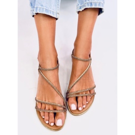 Sandalias Courte Gold con circonitas dorado 5