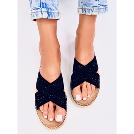 Chanclas alpargatas de mujer Bakou Negro 5