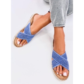 Chanclas alpargatas de mujer Bakou Azul 4