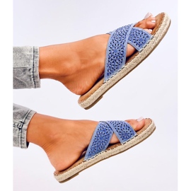 Chanclas alpargatas de mujer Bakou Azul 5