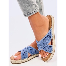 Chanclas alpargatas de mujer Bakou Azul 3