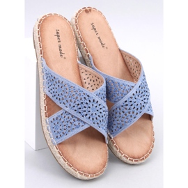 Chanclas alpargatas de mujer Bakou Azul 1