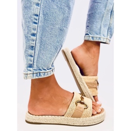 Maters Chanclas alpargata caqui beige 4