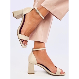 Gaseti Sandalias tacón beige 3