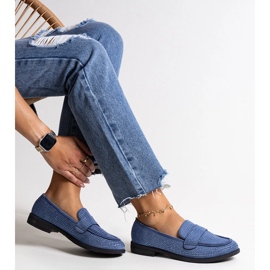 Mocasines Mogha azul strass 1 Mocasines Mogha azul strass 1