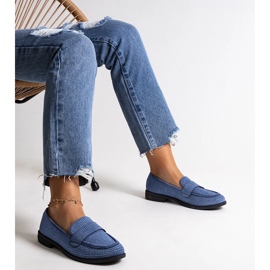 Mocasines Mogha azul strass 3