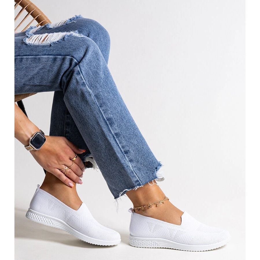 Zapatillas sin cordones Abadly blancas blanco