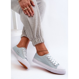 Zapatillas bajas clásicas de tela para mujer Mint Lennabella azul 8