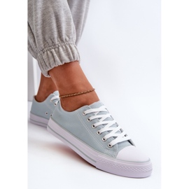 Zapatillas bajas clásicas de tela para mujer Mint Lennabella azul 9