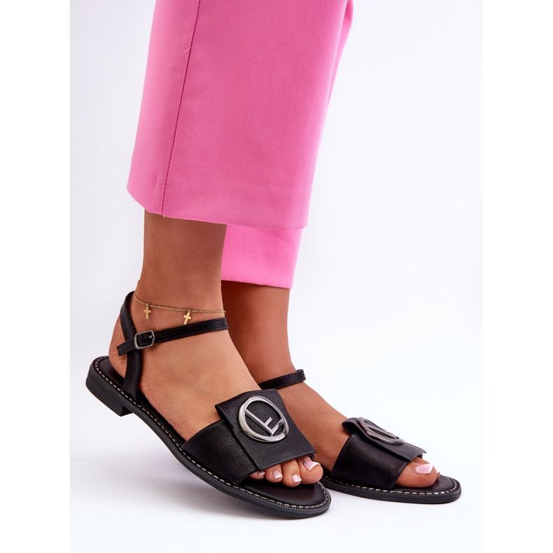 Sandalias Mujer Con Decoración S.Barski KV27-045 Negro 1