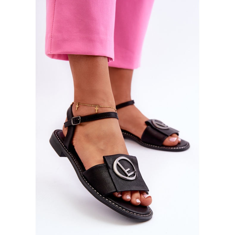 Sandalias Mujer Con Decoración S.Barski KV27-045 Negro 2