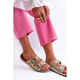 Chanclas Mujer Cómodas Con Hebillas Inblu CP000045 Dorado 6