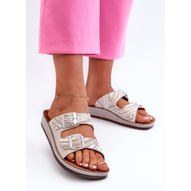 Chanclas Mujer Cómodas Con Hebillas Inblu CP000045 Beige 4