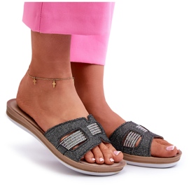 Chanclas Mujer Cómodas Brillantes Inblu BA000050 Negro 10