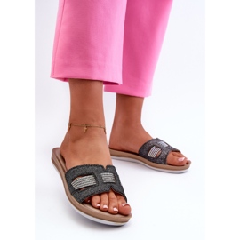 Chanclas Mujer Cómodas Brillantes Inblu BA000050 Negro 2
