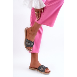 Chanclas Mujer Cómodas Brillantes Inblu BA000050 Negro 6