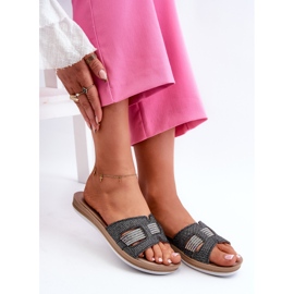 Chanclas Mujer Cómodas Brillantes Inblu BA000050 Negro 9