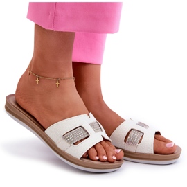 Chanclas Mujer Cómodas Brillantes Inblu BA000050 Blanco 9