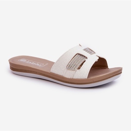 Chanclas Mujer Cómodas Brillantes Inblu BA000050 Blanco 3