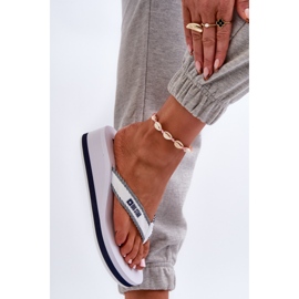 Chanclas de Cuña Mujer Big Star NN274A726 Blanco 6