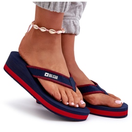 Chanclas de Cuña Mujer Big Star NN274A725 Azul Marino 8