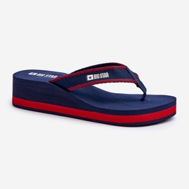 Chanclas de Cuña Mujer Big Star NN274A725 Azul Marino 3