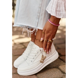 Zapatillas Mujer Deportivas Con Plataforma Con Adorno, Blancas Vinceza 13613 blanco 4