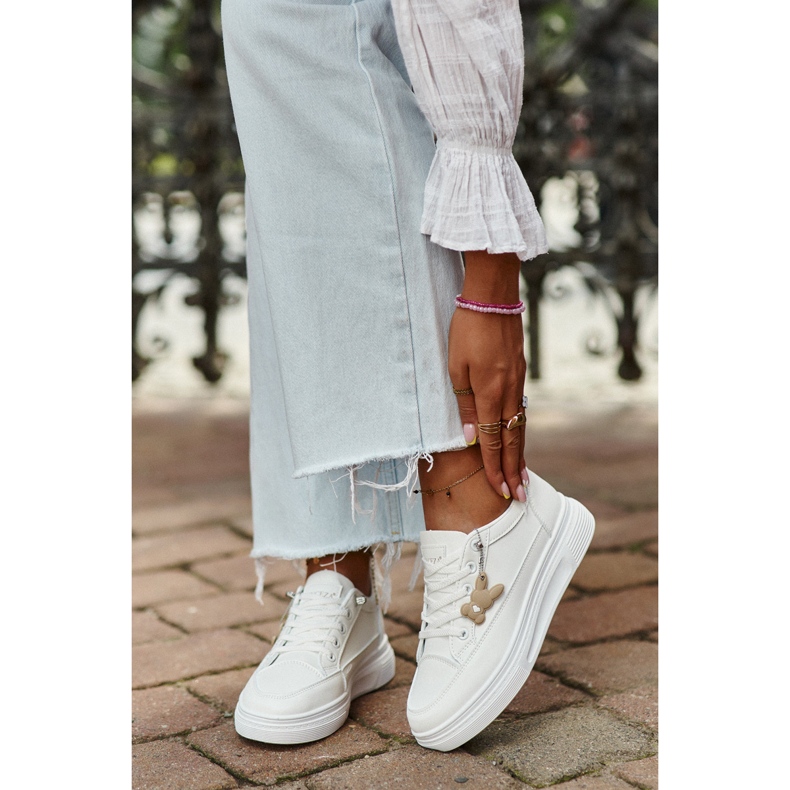 Zapatillas Mujer Deportivas Con Plataforma Con Adorno, Blancas Vinceza 13613 blanco 1