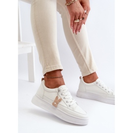 Zapatillas Mujer Deportivas Con Plataforma Con Adorno, Blancas Vinceza 13613 blanco 13