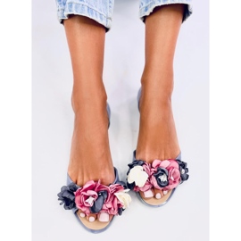 Melisa con flores Carmil Grey gris 5